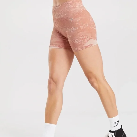 Gymshark Seamless High-Waisted Shorts - Pink XS - Picture 6 of 9